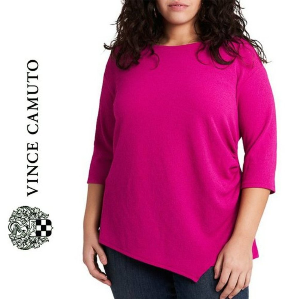 Vince Camuto Plus Gathered Side Top